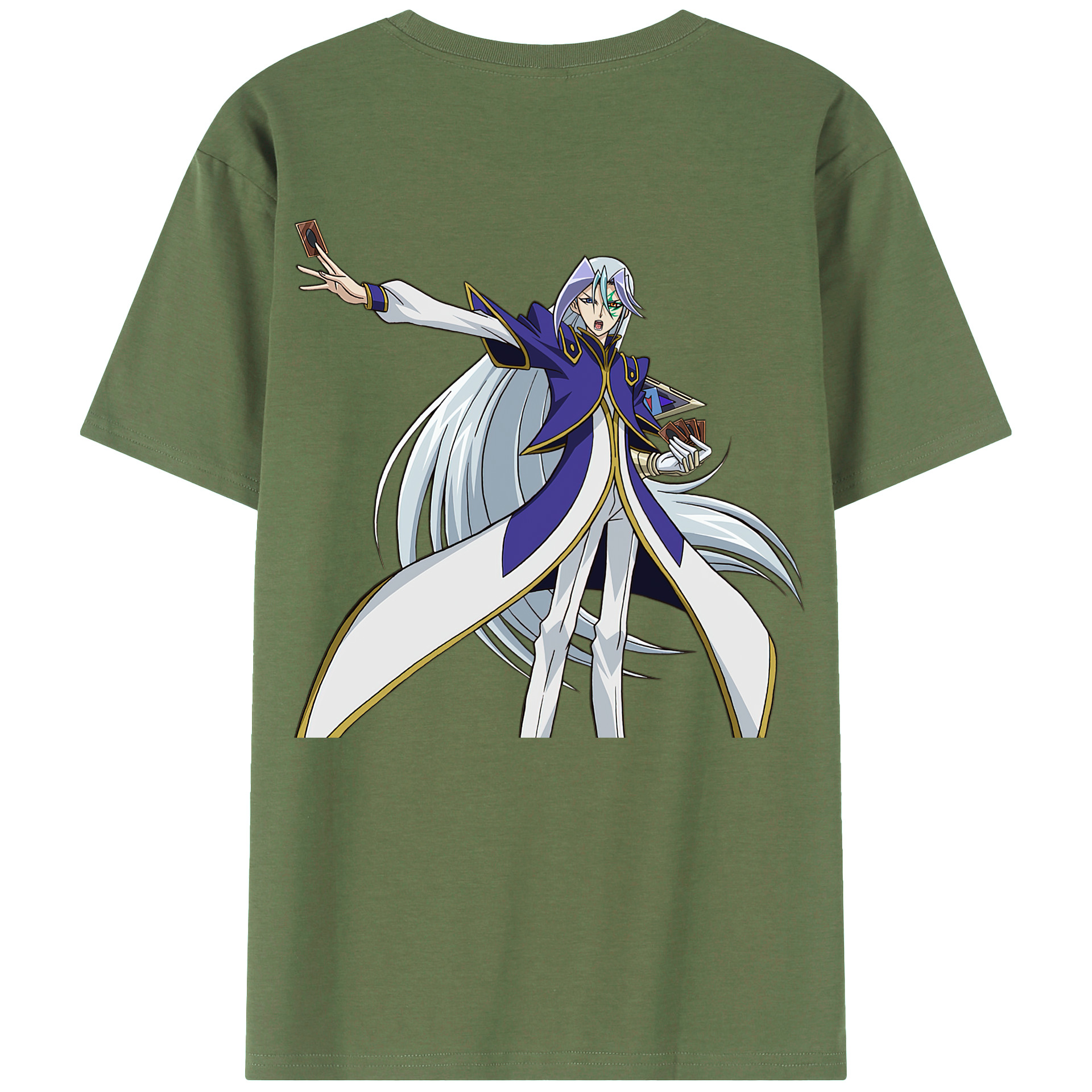 （画像用） 遊☆戯☆王 Yu-Gi-Oh! 綿100％ メンズ半袖Tシャツ（バックプリント） 通気性